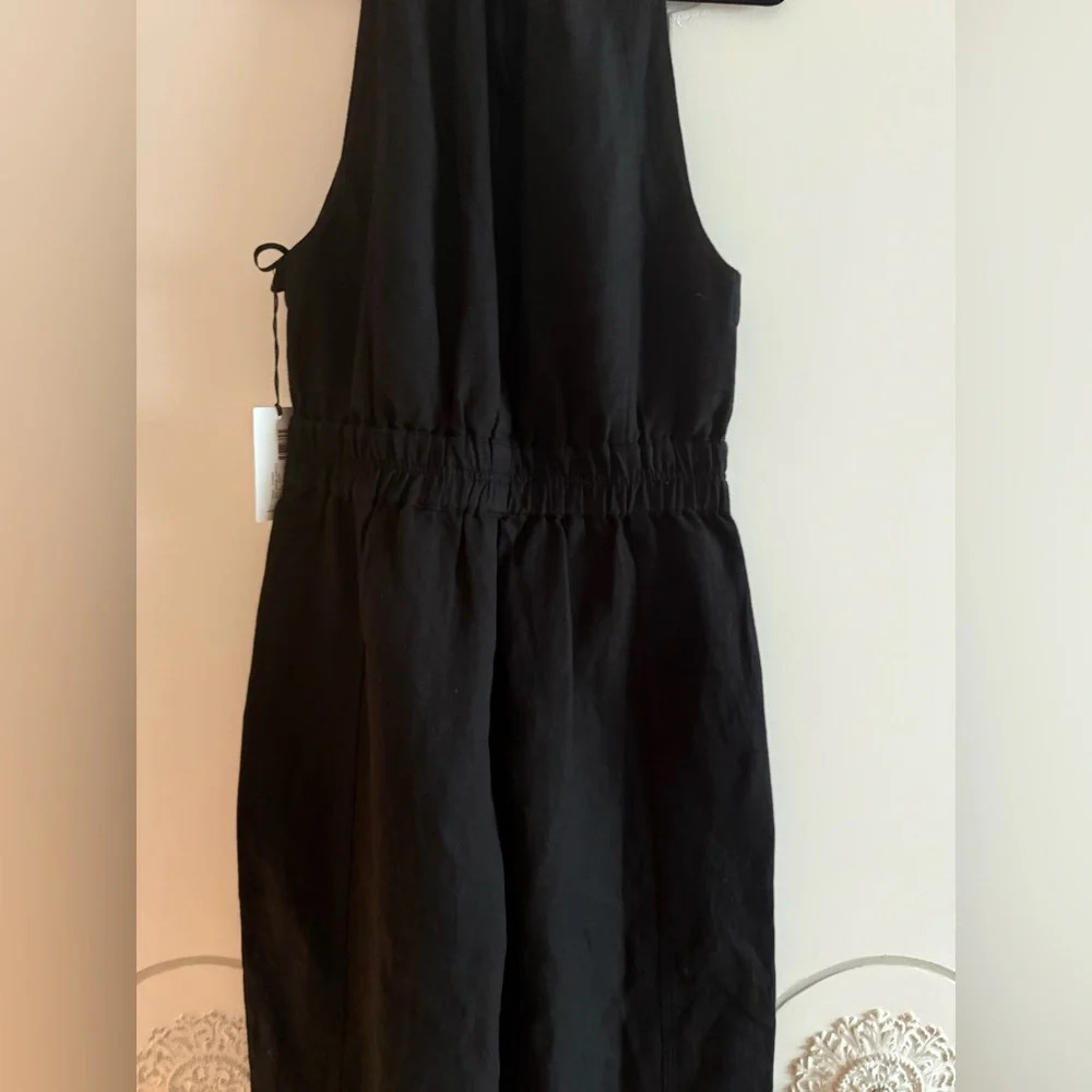 NWT Apiece Apart New Archer Jumpsuit in Black Linen & Organic Cotton Blend - Picture 8 of 13
